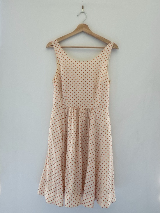 Moulinette Soeurs Dresses & Skirts - Moulinette Soeurs Midi Dress with Orange Polka Dots